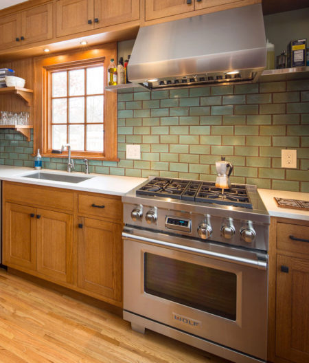 handmade tile in modern craftsman kitchen