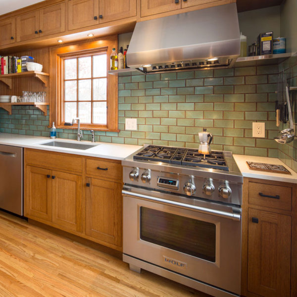 handmade tile in modern craftsman kitchen