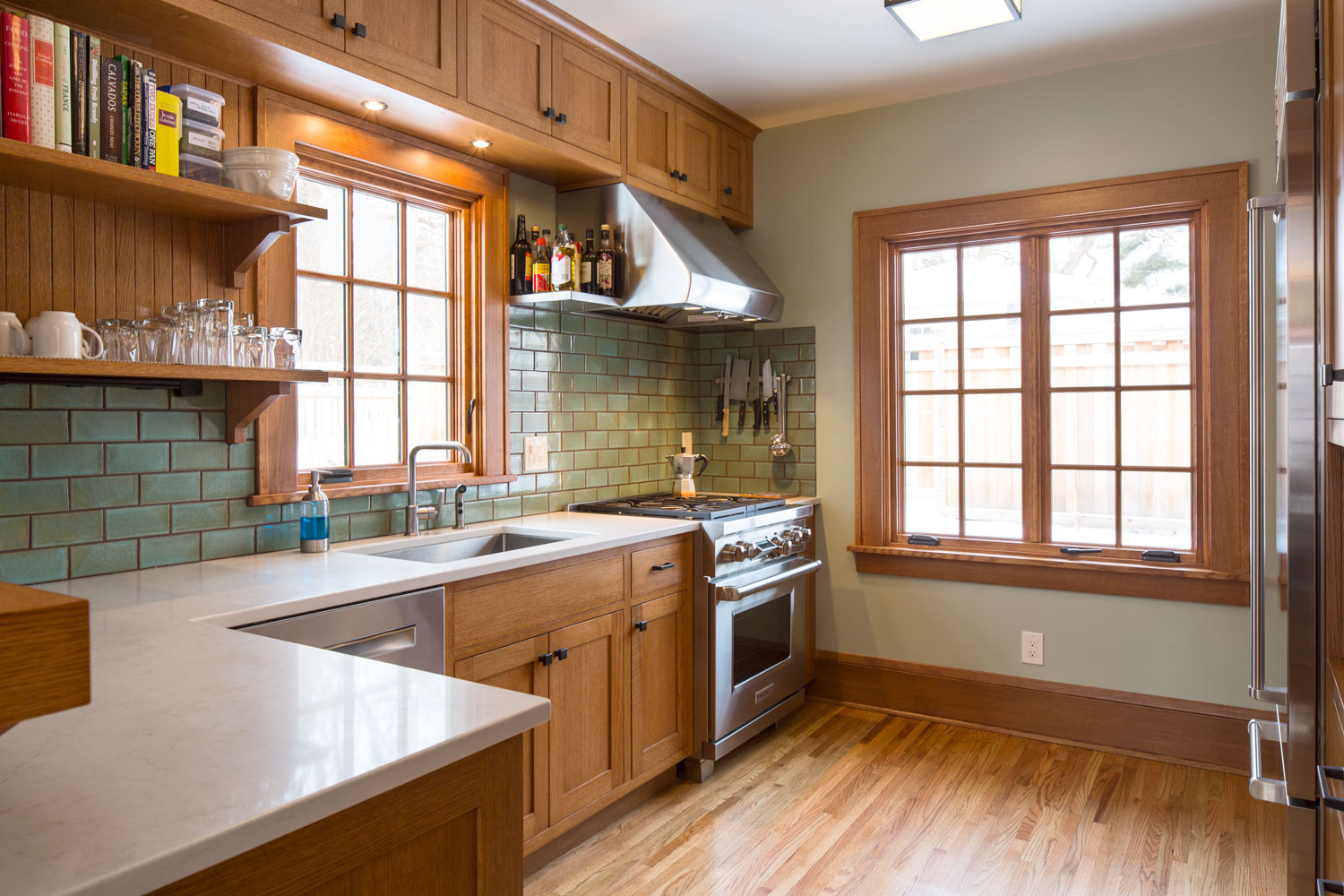 kitchen layout wood floors